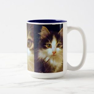 Café Em Dois Tons Gato equipado com pernas de Anakin dois, caneca