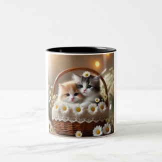 Café Em Dois Tons Gatos De Sonho De Daisy: Uma Caneca Cerâmica De Do