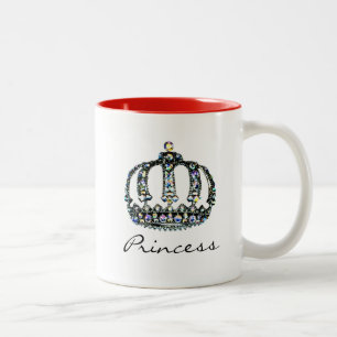 Café Em Dois Tons Gem de uma caneca Tiara Princess