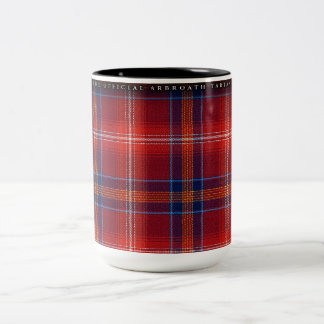 Café Em Dois Tons Grande caneca - Tartan vermelho de Lichtie -