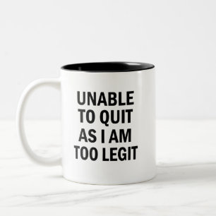 Café Em Dois Tons Incapaz de parar porque eu sou demasiado caneca de