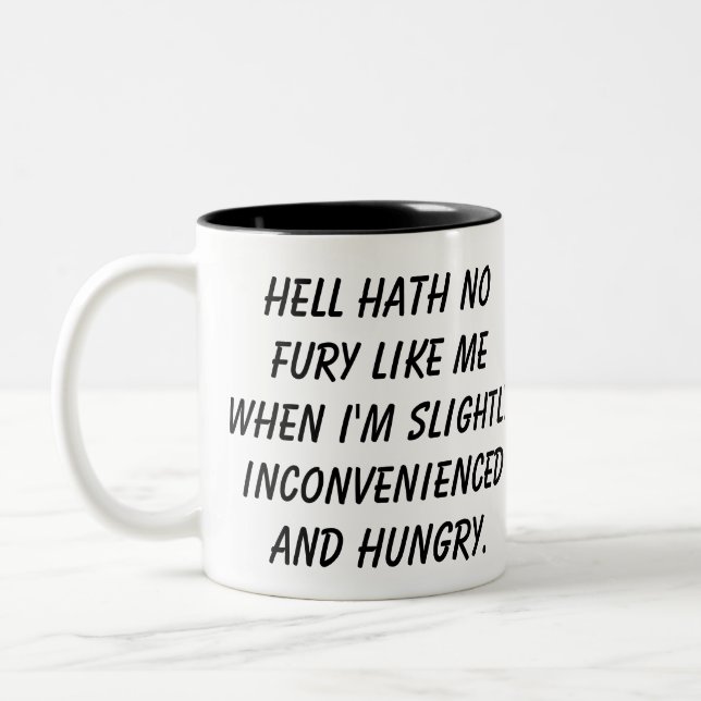 Café Em Dois Tons "Inferno Hath caneca de nenhuma fúria" (Esquerda)