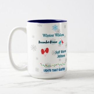 Café Em Dois Tons Inverno deseja caneca de Natal