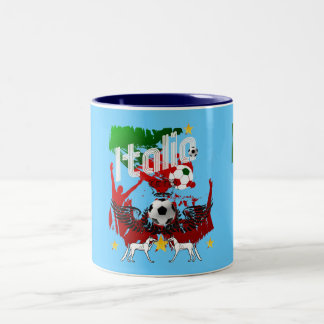 Café Em Dois Tons Italia ventila presentes do futebol da caneca de