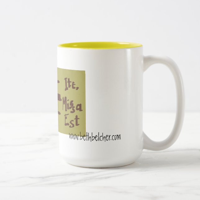 Café Em Dois Tons Ite, caneca de Missa Est (Direita)