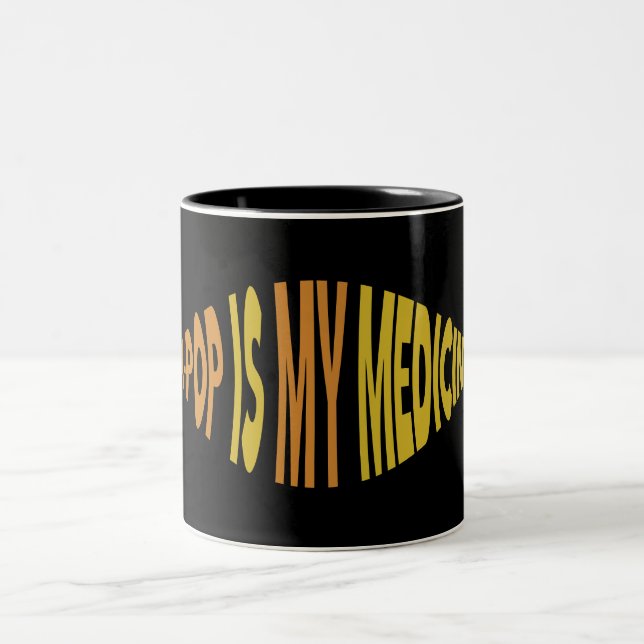 Café Em Dois Tons K-Pop é minha caneca de medicina (Centro)
