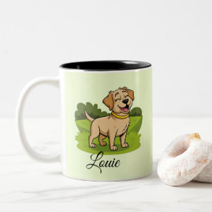 Café Em Dois Tons Labrador Personalizado - Caneca de Cachorro Gelada