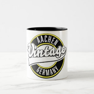Café Em Dois Tons Logótipo do estilo de vintage Dortmund, caneca de 