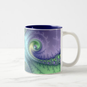 Café Em Dois Tons Loops de Fruticultura - Caneca Fractal