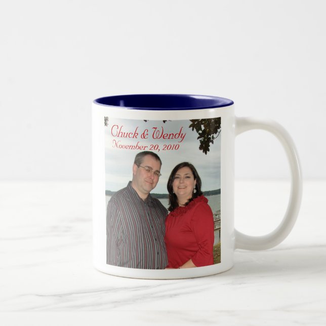Café Em Dois Tons Mandril e caneca do casamento de Wendy (Direita)