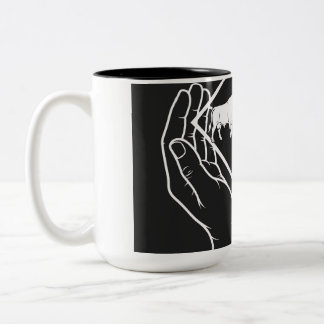 Café Em Dois Tons Mão de Diamante — Caneca de Duas Cores