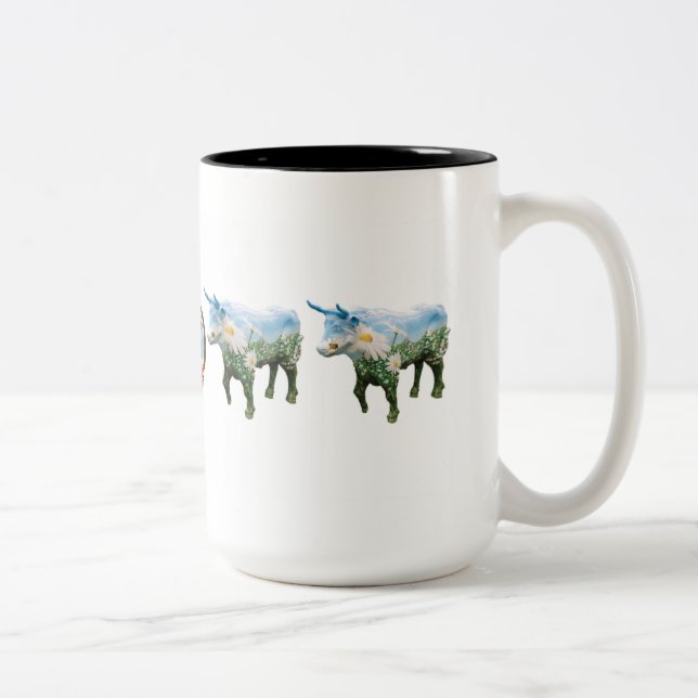 Café Em Dois Tons "Margarida" caneca de 15 onças (Direita)