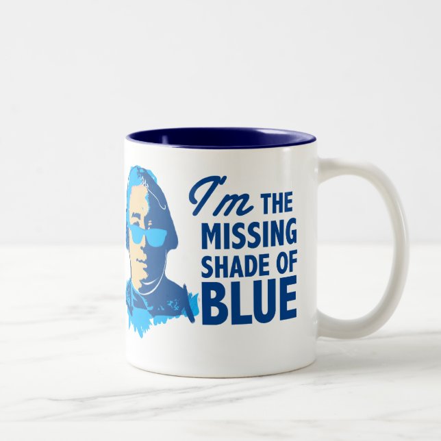 Café Em Dois Tons Máscara de David Hume da caneca azul (Direita)