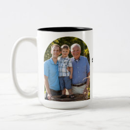 Café Em Dois Tons Melhor avô de todos 2 Colagem de Fotos Caneca