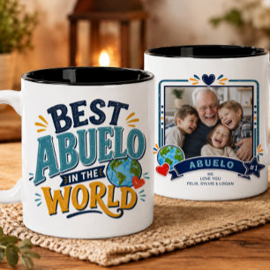 Café Em Dois Tons Melhor Avô do Mundo Caneca de Foto