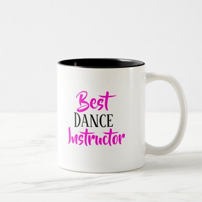 Café Em Dois Tons Melhor caneca de instrutor de dança (Direita)