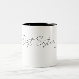 Café Em Dois Tons Melhor Irmã – Caneca de Amizade