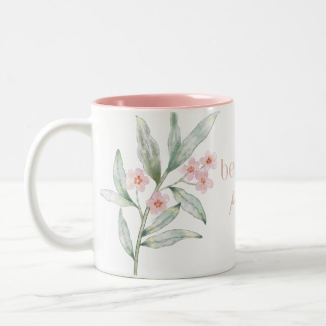 Café Em Dois Tons Melhor mãe de todas Rosa - Caneca de café, Present (Esquerda)