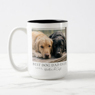 Café Em Dois Tons Melhor Pai de Cachorro do Mundo Caneca de Foto Per
