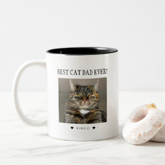Café Em Dois Tons Melhor Pai de Gato de Todos os Tempos Caneca perso