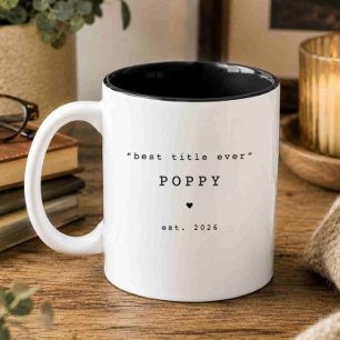 Café Em Dois Tons Melhor Título de Sempre Caneca Personalizada da Po
