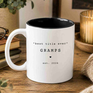 Café Em Dois Tons Melhor Título de Todos os Tempos Avô Caneca Person