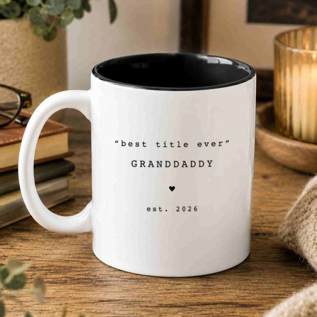 Café Em Dois Tons Melhor Título de Todos os Tempos Avô Caneca Person (Criador carregado)