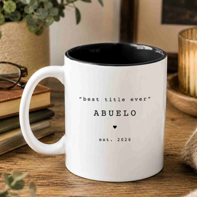 Café Em Dois Tons Melhor Título de Todos os Tempos Caneca Personaliz (Criador carregado)