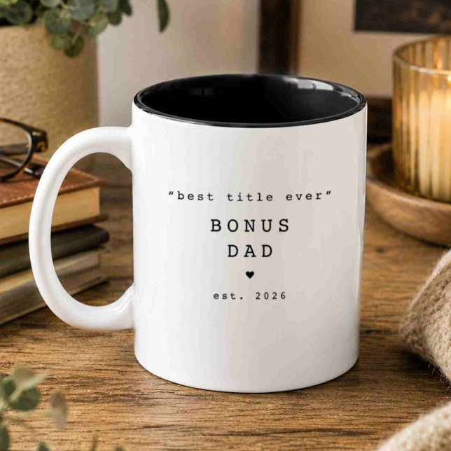 Café Em Dois Tons Melhor Título de Todos os Tempos Caneca Personaliz (Criador carregado)