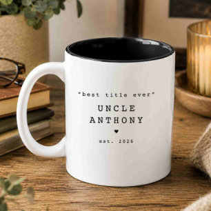 Café Em Dois Tons Melhor Título de Todos Tio Caneca Personalizada
