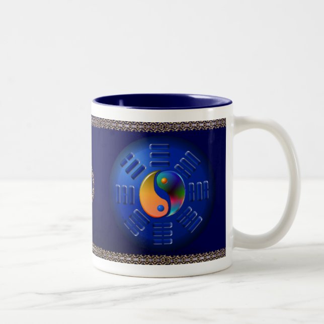 Café Em Dois Tons Mim caneca de Ching (Direita)