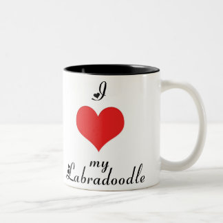 Café Em Dois Tons Mim coração minha caneca de Labradoodle