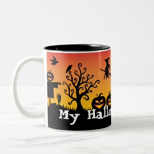 Café Em Dois Tons Minha Caneca de Halloween (Esquerda)