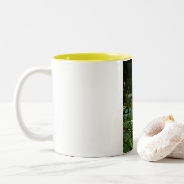 Café Em Dois Tons modelo de caneca de duas cores (Com Donut)