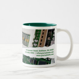 Café Em Dois Tons Modelo de Caneca para Negócios de Reparos de Compu