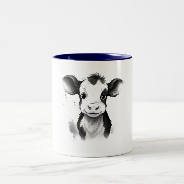 Café Em Dois Tons ☕🐄 "Momento de Zen" Caneca de Vaca 🐄☕ (Centro)