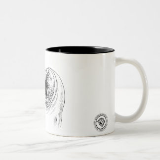 Café Em Dois Tons moustachu de le bébé - caneca - 001