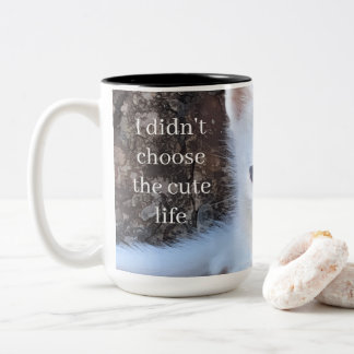 Café Em Dois Tons Não Escolhi a Vida Fofa – Caneca Engraçada de Gati