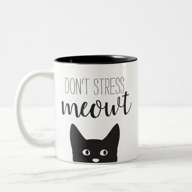 Café Em Dois Tons Não force a caneca de Meowt (Esquerda)