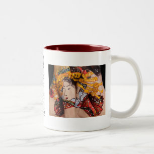 Café Em Dois Tons Neve, após a caneca de Kunisada