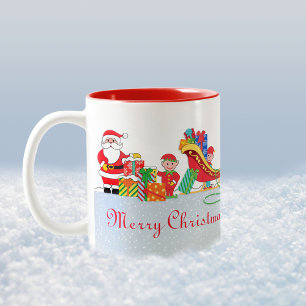 Café Em Dois Tons Noite antes da caneca de Natal