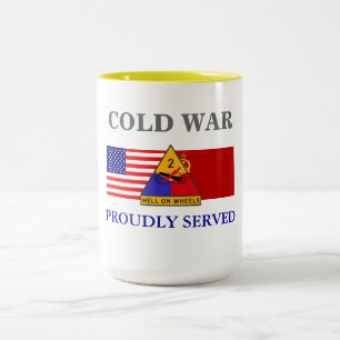 Café Em Dois Tons ò CANECA da GUERRA FRIA de DIVISÃO BLINDADA