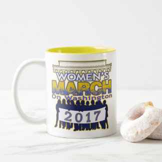 Café Em Dois Tons O março de milhão mulheres de Washington na caneca