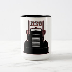 Café Em Dois Tons O nariz da agulha de Peterbilt edita a caneca #3
