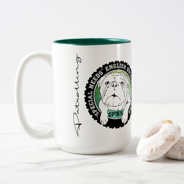 Café Em Dois Tons O salvamento de OSNEB Dois-Tonificou a caneca (Com Donut)