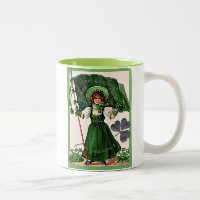 Café Em Dois Tons O vintage Erin vai caneca de Bragh (Direita)