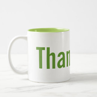 Café Em Dois Tons Obrigado caneca de apreciação