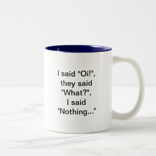 Café Em Dois Tons Oi que nada. Caneca de Bill Bailey