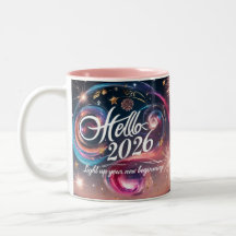 Olá Caneca de Duas Cores Fogo de Artifício Espiral