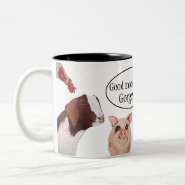 Café Em Dois Tons Os animais de fazenda personalizam a caneca